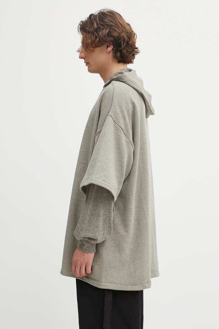 Rick Owens DRKSHDW bluza Tommy Hustler DU02E7271.FGMJGM szary AW25