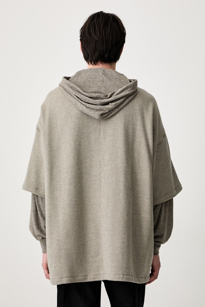 Дрехи Rick Owens DRKSHDW Tommy Hustler суичър с качулка с памук мъжки DU02E7271.FGMJGM сив