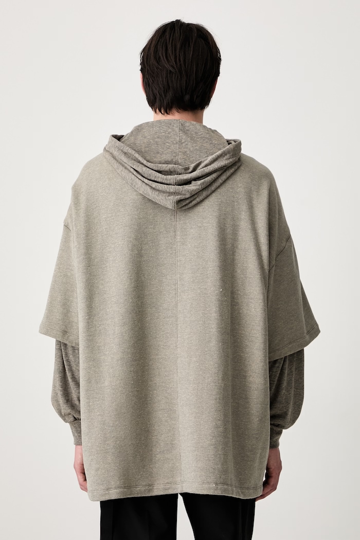 Дрехи Rick Owens DRKSHDW Tommy Hustler суичър с качулка с памук мъжки DU02E7271.FGMJGM сив