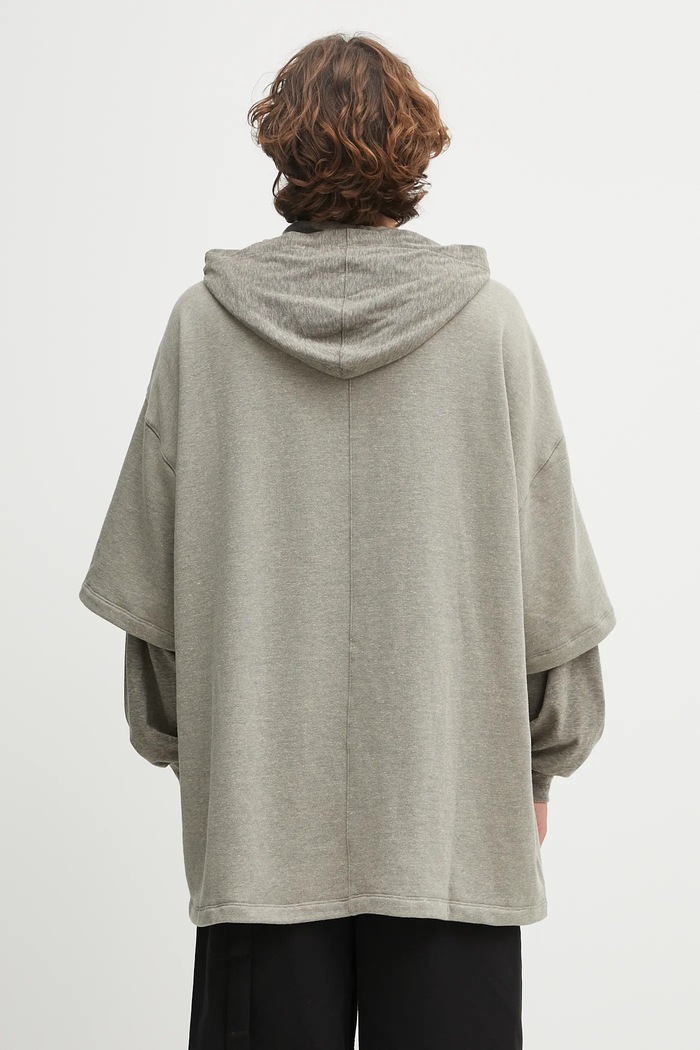 Odzież Rick Owens DRKSHDW bluza Tommy Hustler DU02E7271.FGMJGM szary