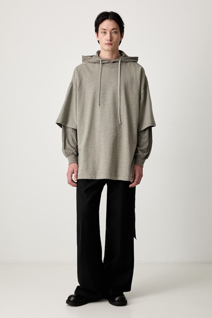 Rick Owens DRKSHDW Tommy Hustler суичър с качулка с памук мъжки DU02E7271.FGMJGM