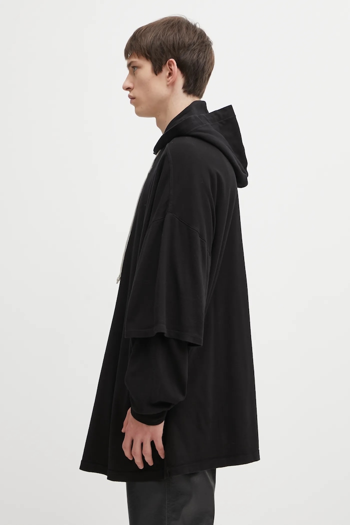 Bavlněná mikina Rick Owens DRKSHDW Tommy Hustler DU02E7271.JDB černá AW25