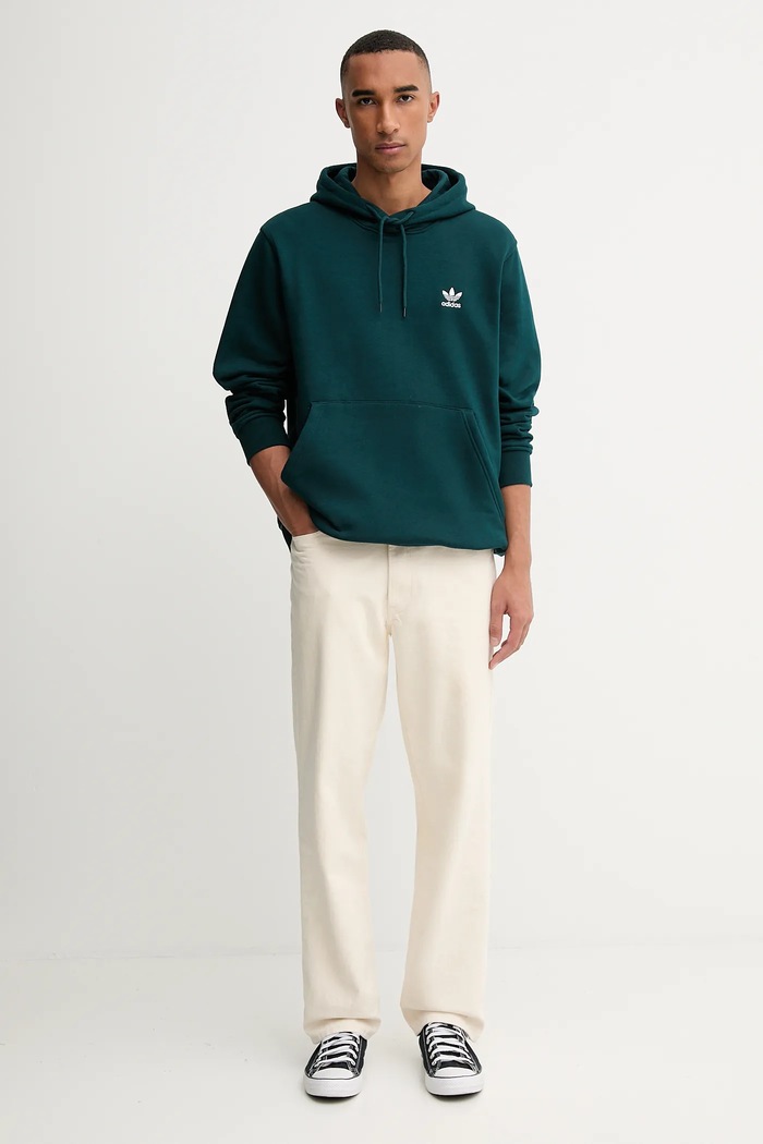 Mikina adidas Originals Trefoil Essentials JZ3589 zelená AW25
