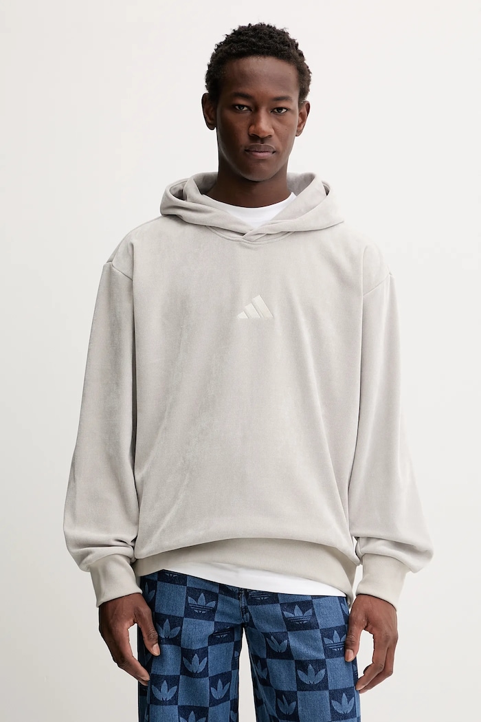adidas bluză All Szn Luxe imprimeu bej KC5884