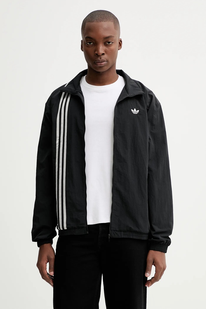 adidas Originals bluză Firebird imprimeu negru JV9882