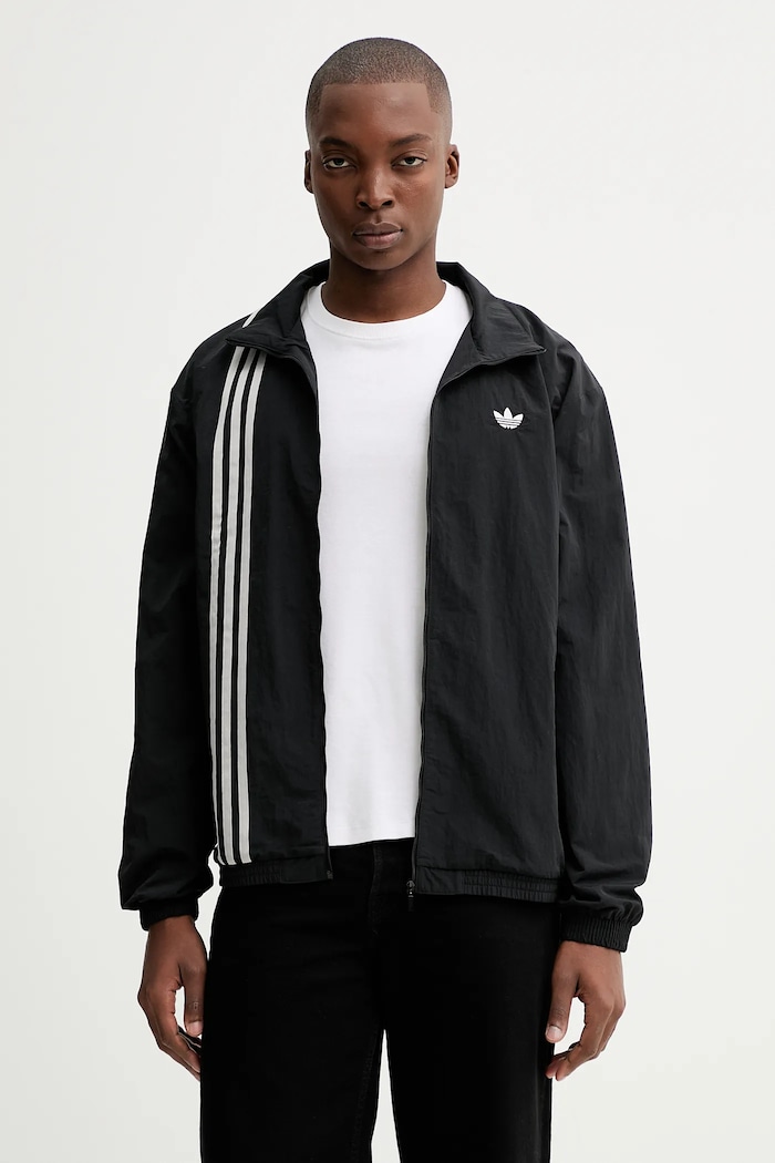 adidas Originals bluză Firebird imprimeu negru JV9882