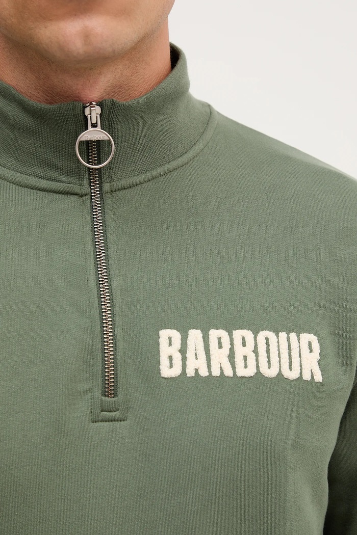 Хлопковая кофта Barbour MOL0640 зелёный