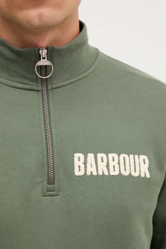 Хлопковая кофта Barbour MOL0640 зелёный