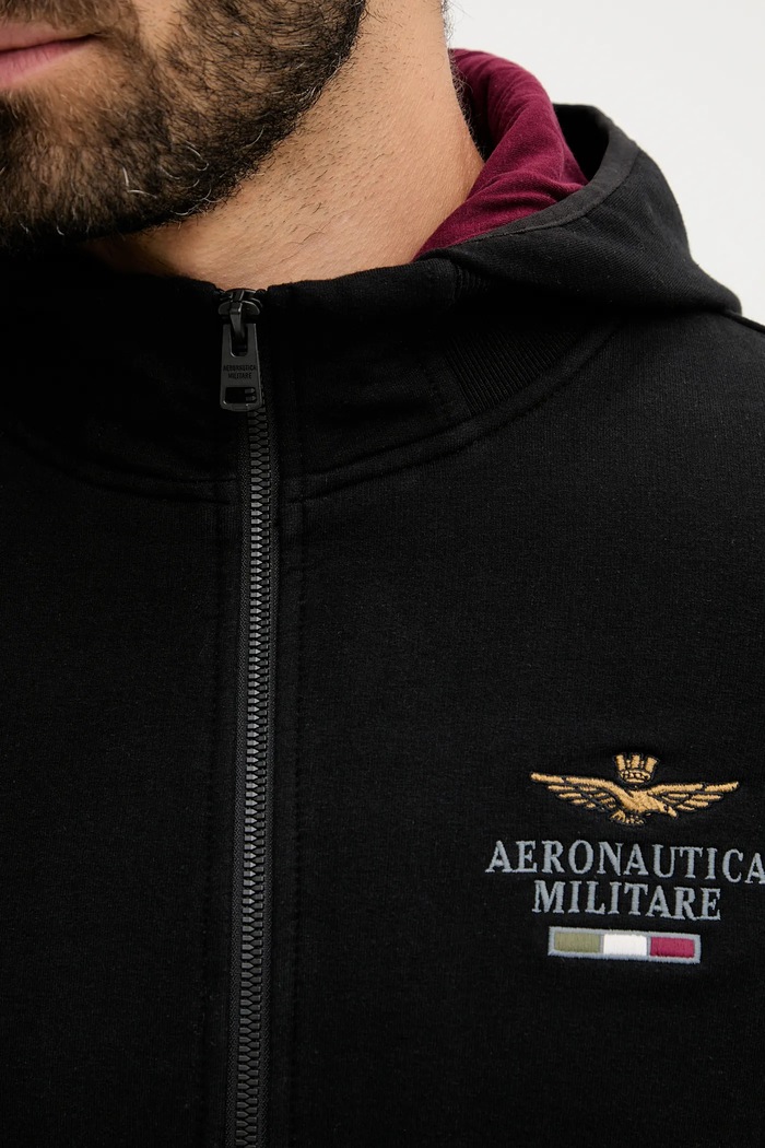 Mikina Aeronautica Militare FE2078UF00662 čierna