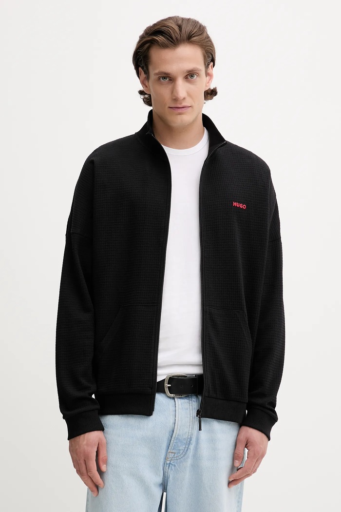 Mikina HUGO AUSTIN ZIP JACKET čierna 50556966