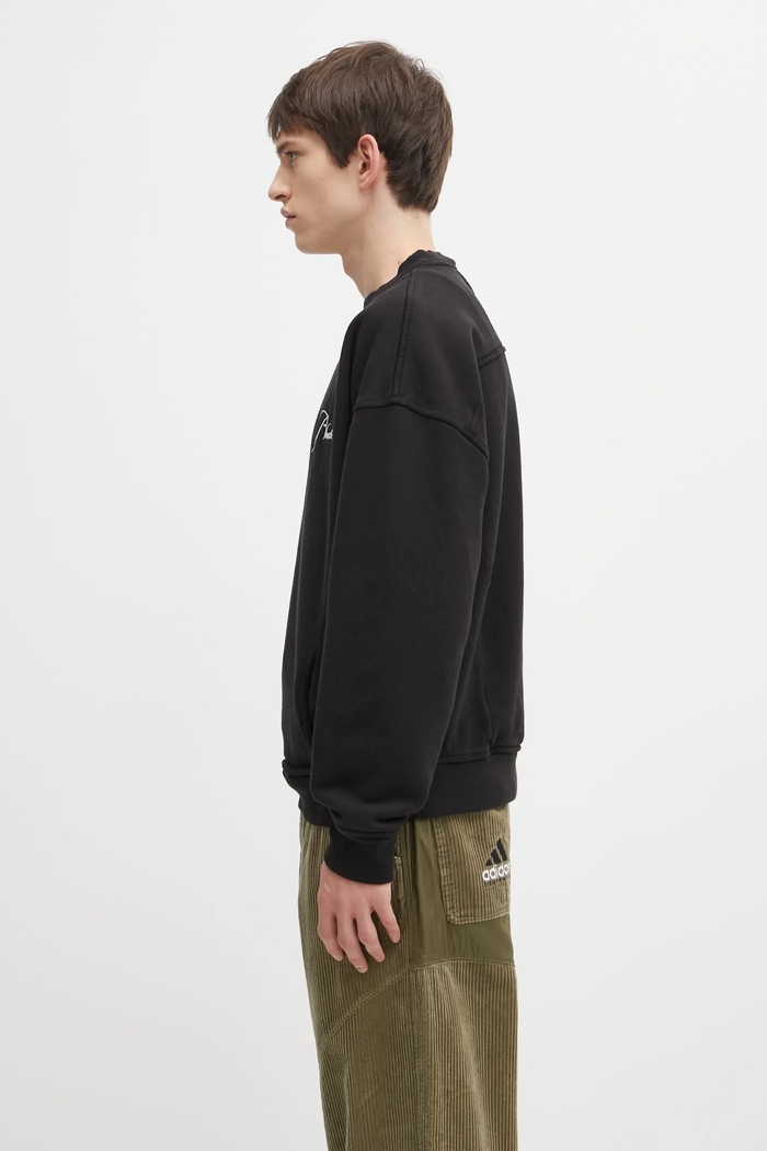 RHUDE bluza bawełniana Classique RHFW25ST06012 czarny AW25