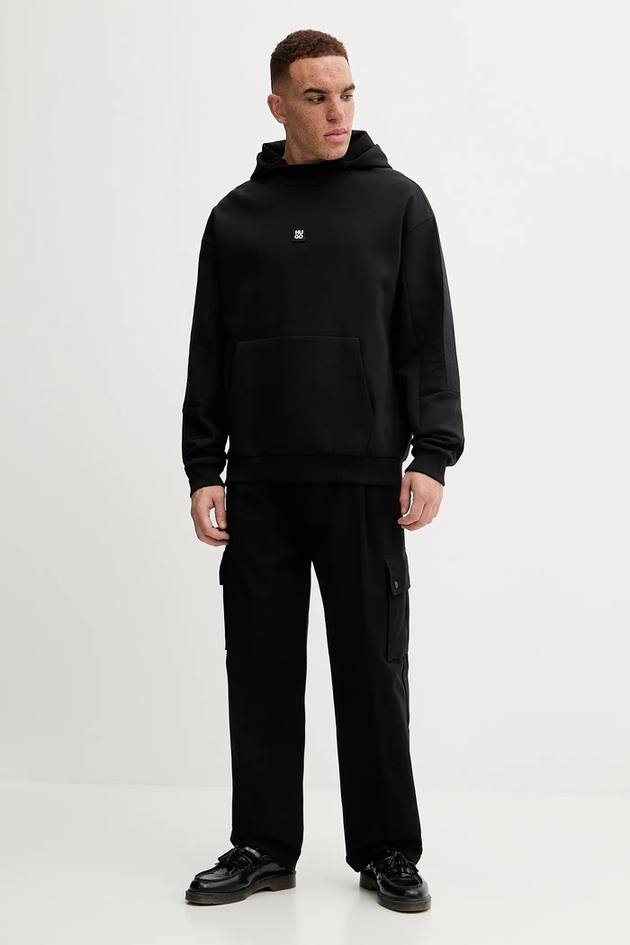HUGO bluză Danovohood 50546400 negru AW25