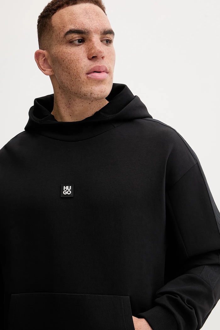 HUGO bluză Danovohood negru 50546400