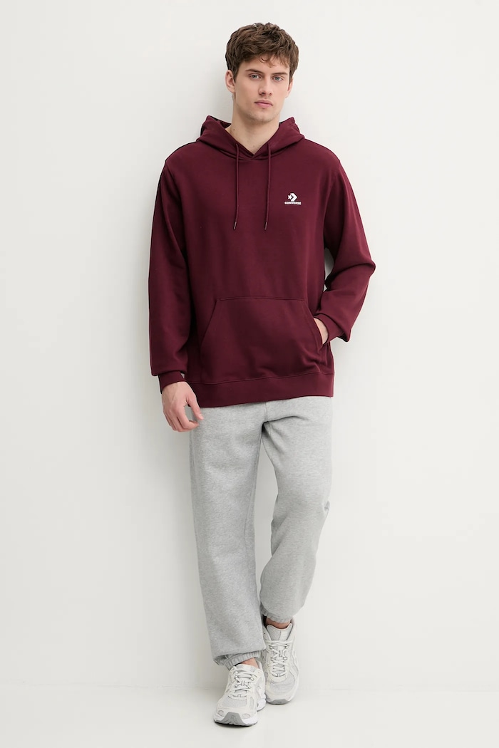 Converse bluză CVM5K874 burgundia SS26