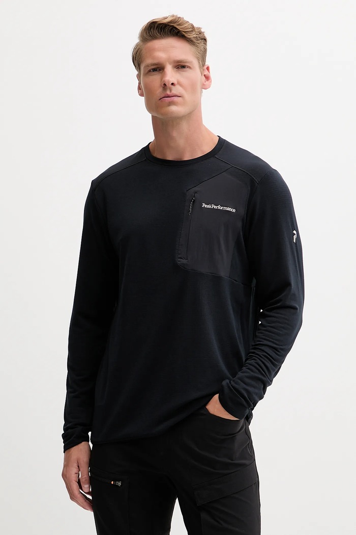 Peak Performance sportos hosszú ujjú Freelight elasztánnal fekete G80161