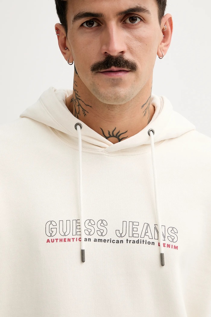 Bavlnená mikina Guess Jeans béžová M5BQ30.KCPR1