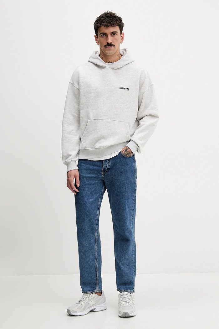 Abercrombie & Fitch bluza KI122.5519.112 szary AW25