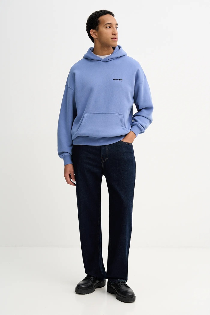 Mikina Abercrombie & Fitch KI122.5519.200 modrá AW25