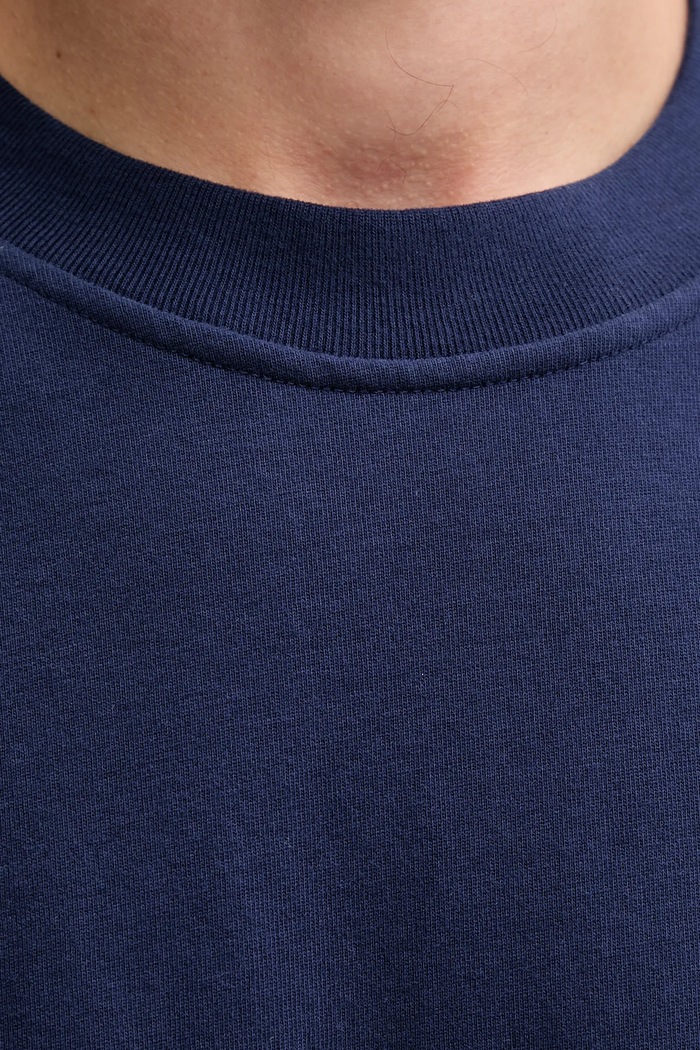 Longsleeve bawełniany Abercrombie & Fitch granatowy KI124.5356.208