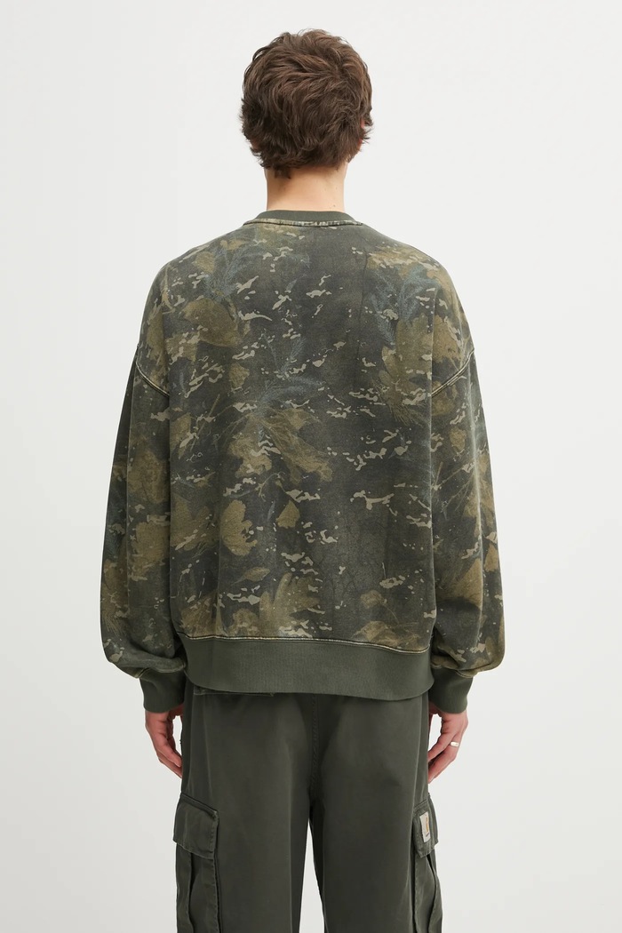 Odzież Carhartt WIP bluza bawełniana Benton Sweat I035436.38TGD zielony