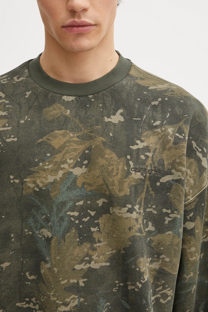 Carhartt WIP bluza bawełniana Benton Sweat zielony I035436.38TGD