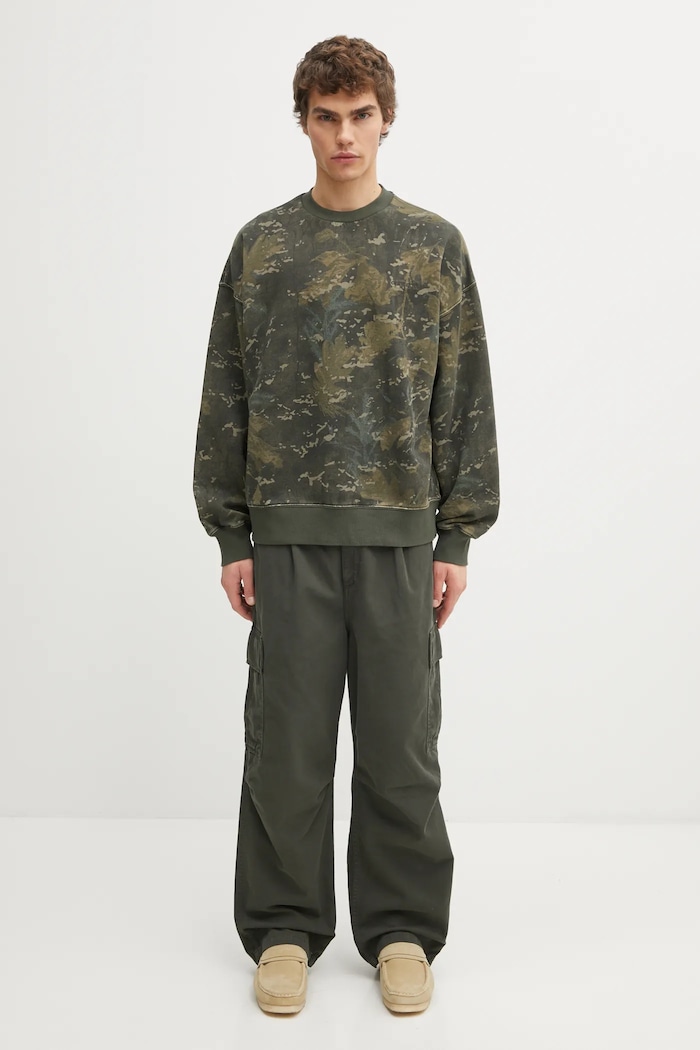 Carhartt WIP bluza bawełniana Benton Sweat I035436.38TGD zielony