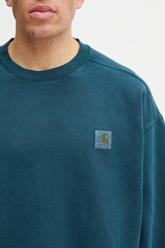 Carhartt WIP cotton sweatshirt Vista Sweat turquoise I029522.0AUGD