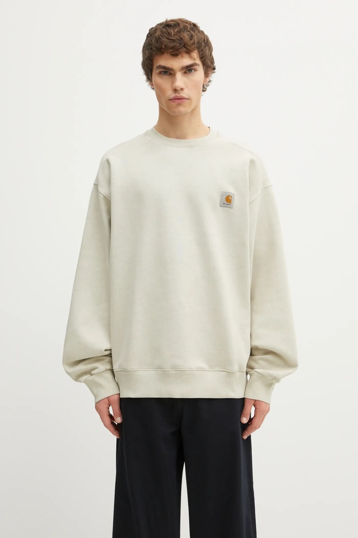 Carhartt WIP bluza bawełniana Vista Sweat gładkie beżowy I029522.2LPGD