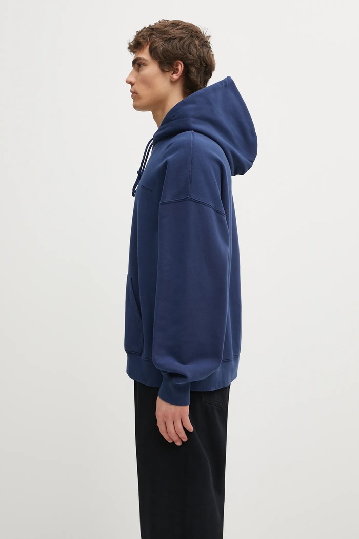 Carhartt WIP bluza bawełniana Hooded Benton Sweat I034589.VQGD niebieski AW25