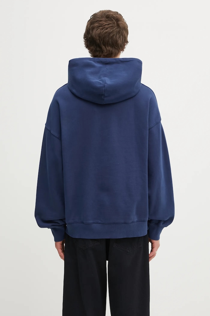 Odzież Carhartt WIP bluza bawełniana Hooded Benton Sweat I034589.VQGD niebieski