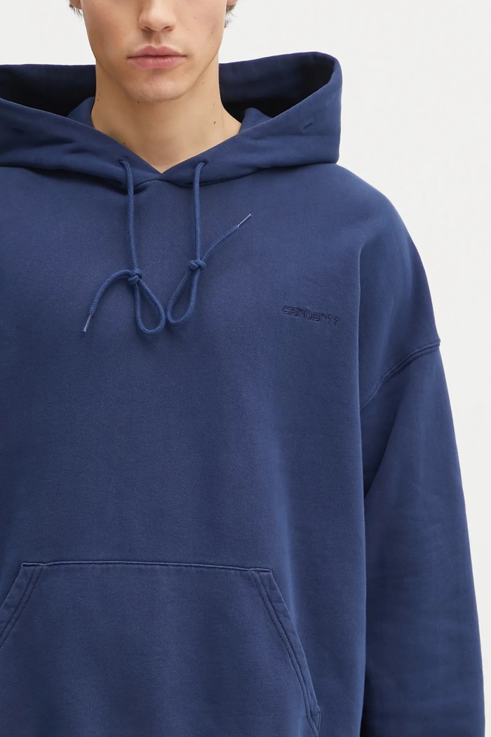 Carhartt WIP bluza bawełniana Hooded Benton Sweat niebieski I034589.VQGD