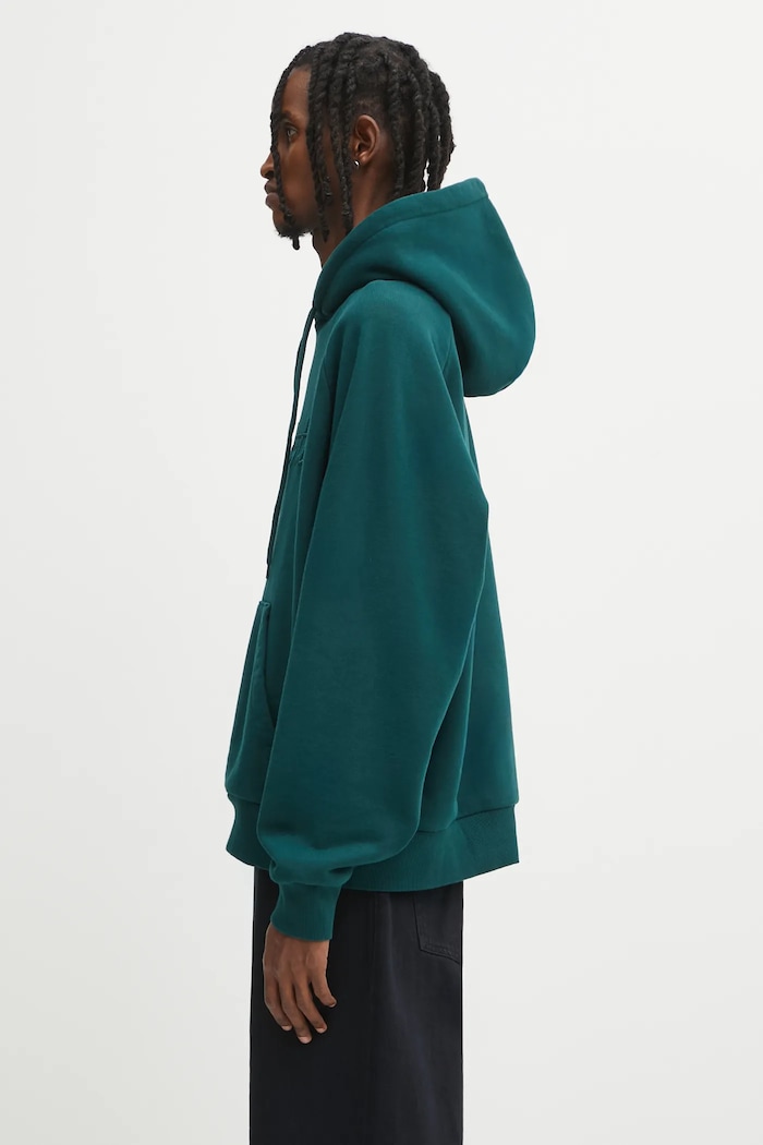 Bavlněná mikina Carhartt WIP Hooded Ray Sweat I035640.05AXX zelená AW25