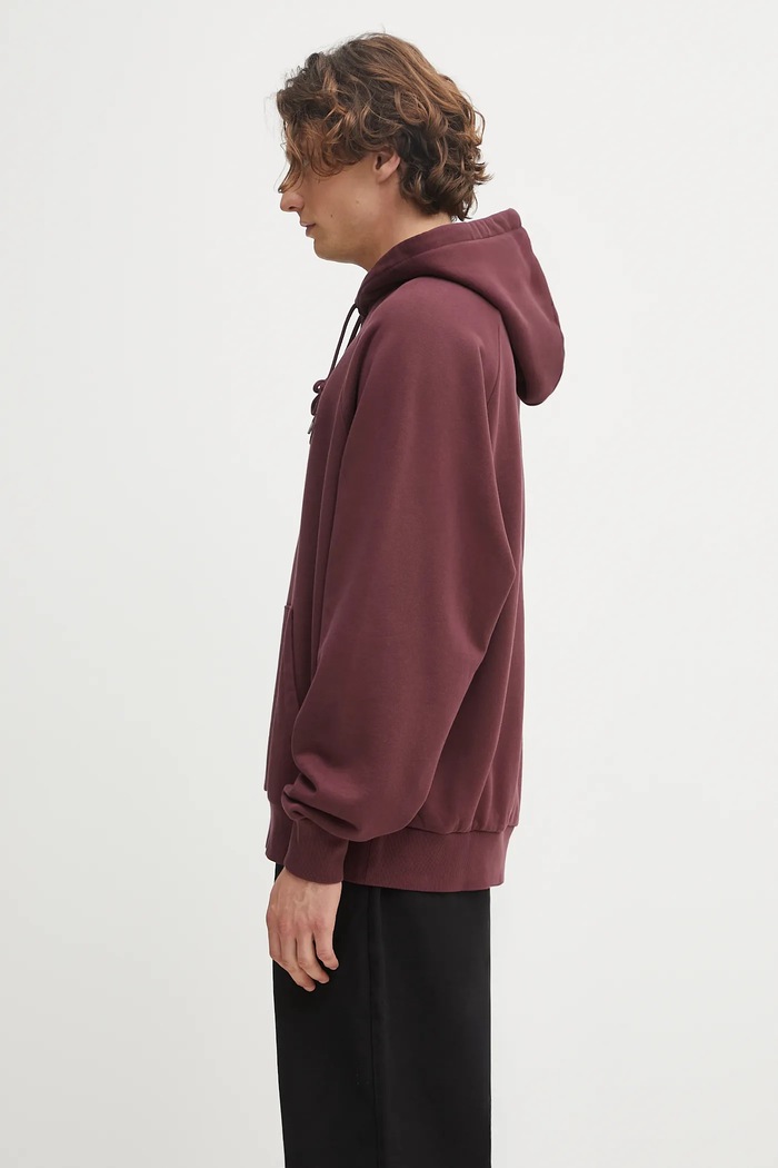 Бавовняна кофта Carhartt WIP Hooded Ray Sweat I035640.33KXX бордо AW25