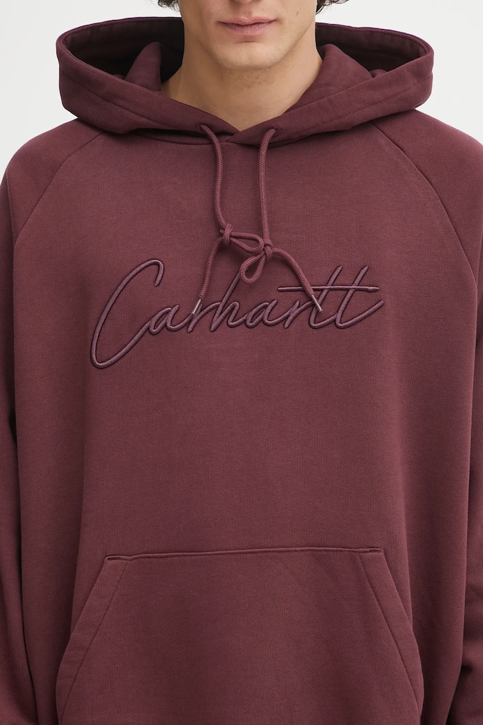 Бавовняна кофта Carhartt WIP Hooded Ray Sweat бордо I035640.33KXX