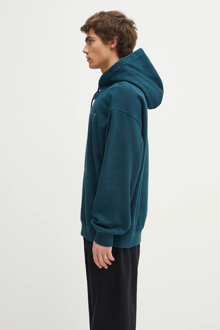 Carhartt WIP bluza bawełniana Hooded Vista Sweat I029523.0AUGD turkusowy AW25