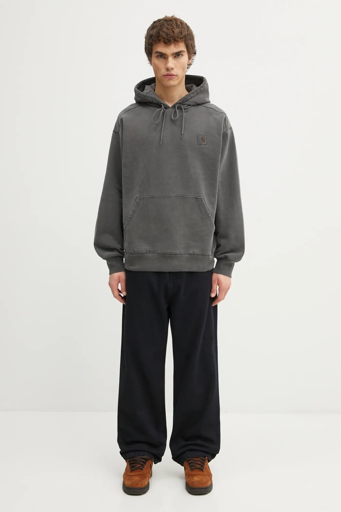 Cotton sweatshirt Hooded Vista Sweat Carhartt WIP gray I029523.89GD