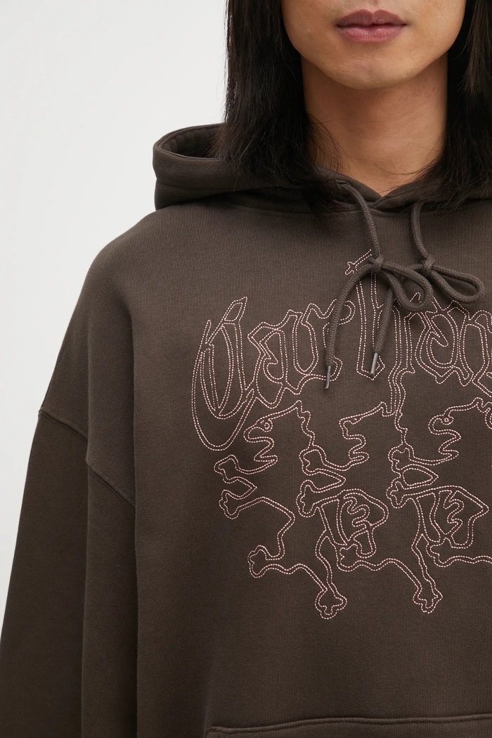 Pamučna dukserica Carhartt WIP Hooded Hackwork Sweat I035641.3EEXX smeđa