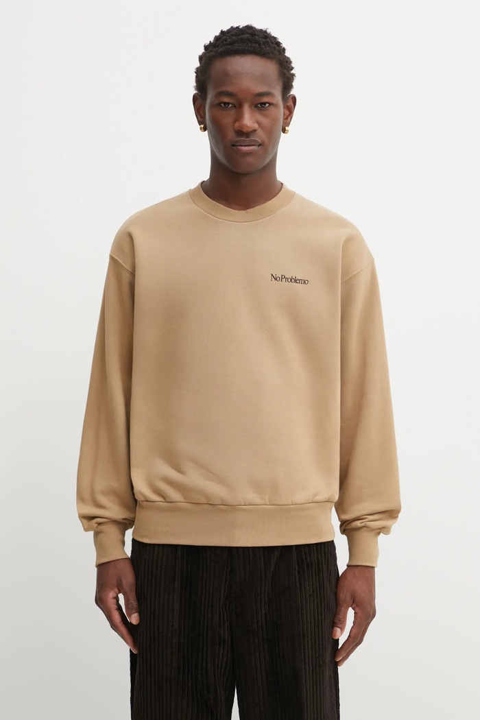 No Problemo cotton sweatshirt Mini Problemo cotton beige NP2000904