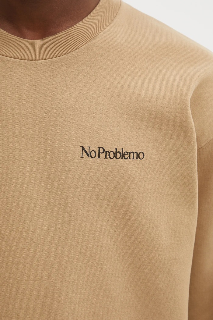 No Problemo cotton sweatshirt Mini Problemo beige NP2000904