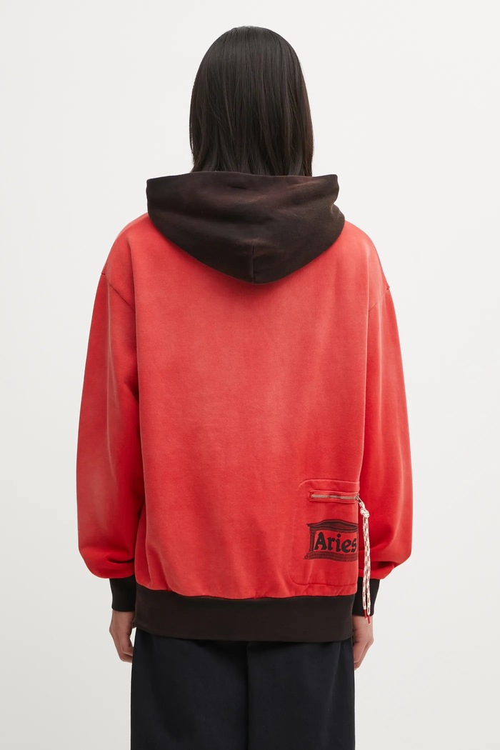 Clothing Aries cotton sweatshirt Sunbleached Premium Temple AR2002604 red