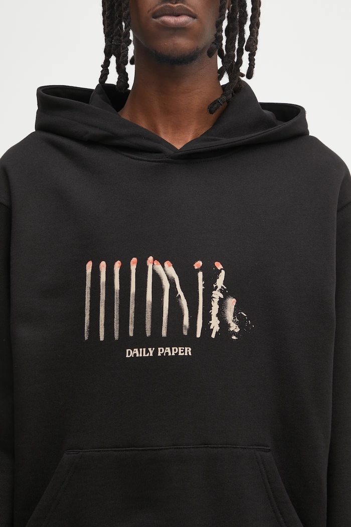 Bavlněná mikina Daily Paper Light Cycle Hoodie černá 2521100