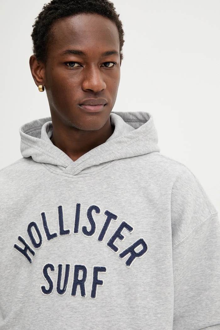 Dukserica Hollister Co. siva KI322.5388.122