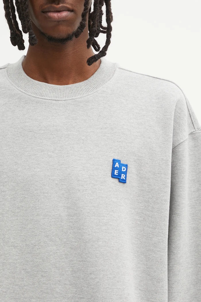 Памучен суичър Ader Error SWEAT SHIRT сив BO42FYSW0101GR