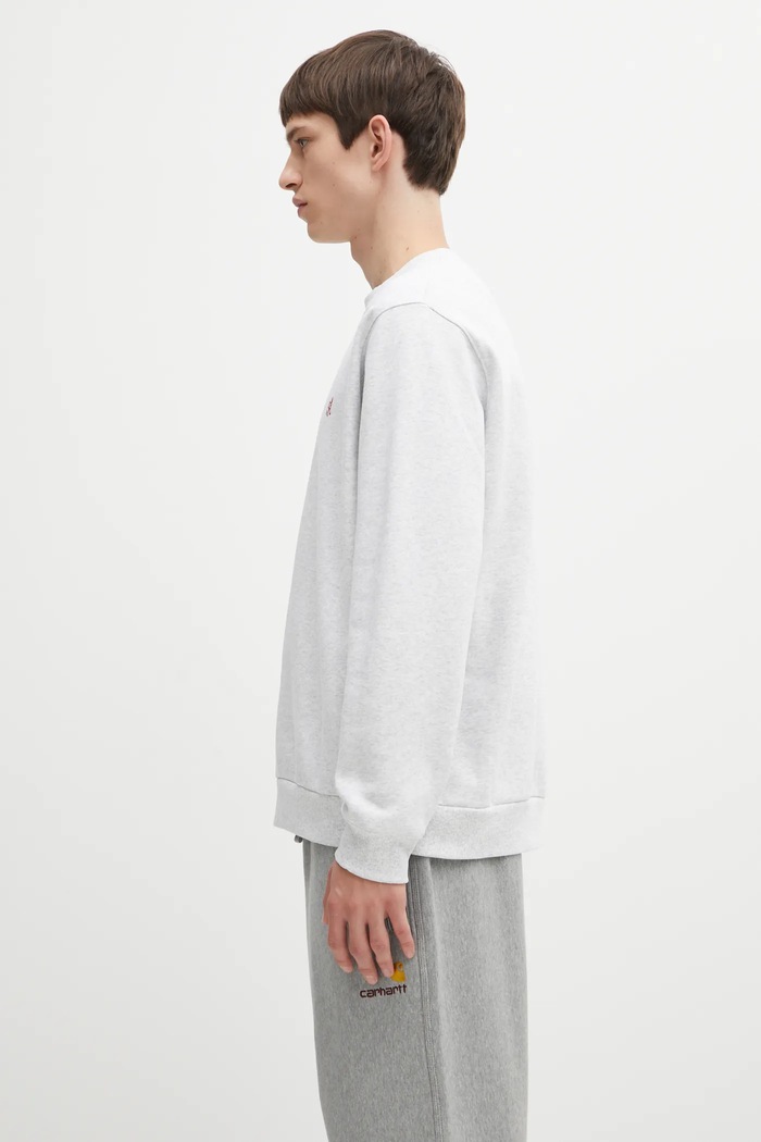 Gramicci bluză One Point Crew G308.FT gri AW25