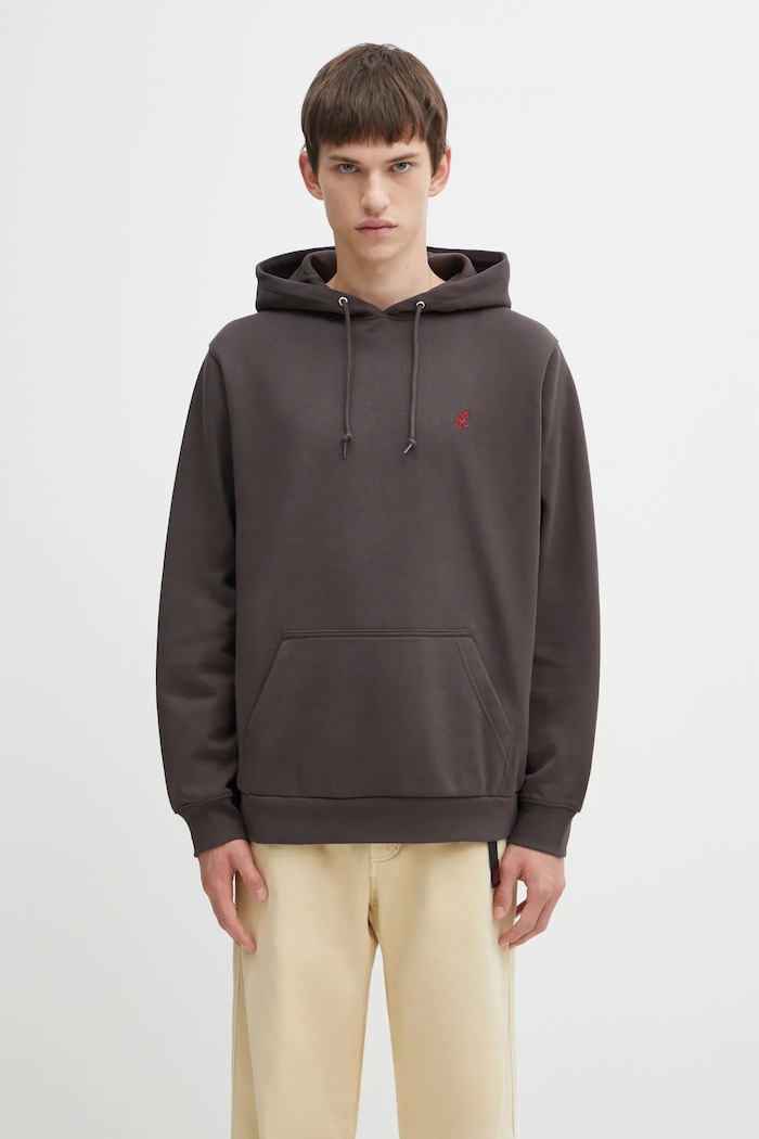 Mikina Gramicci One Point Hooded melanž hnedá G309.FT