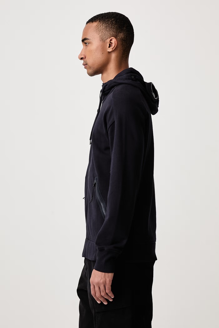 C.P. Company Bluza rozpinana męska bawełniana RCCMSS715A005086W granatowy SS26