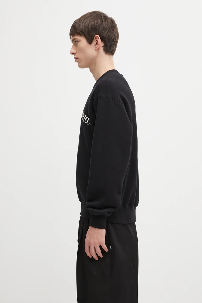 Wacko Maria hanorac de bumbac 25FW.WMC.SS08 negru AW25