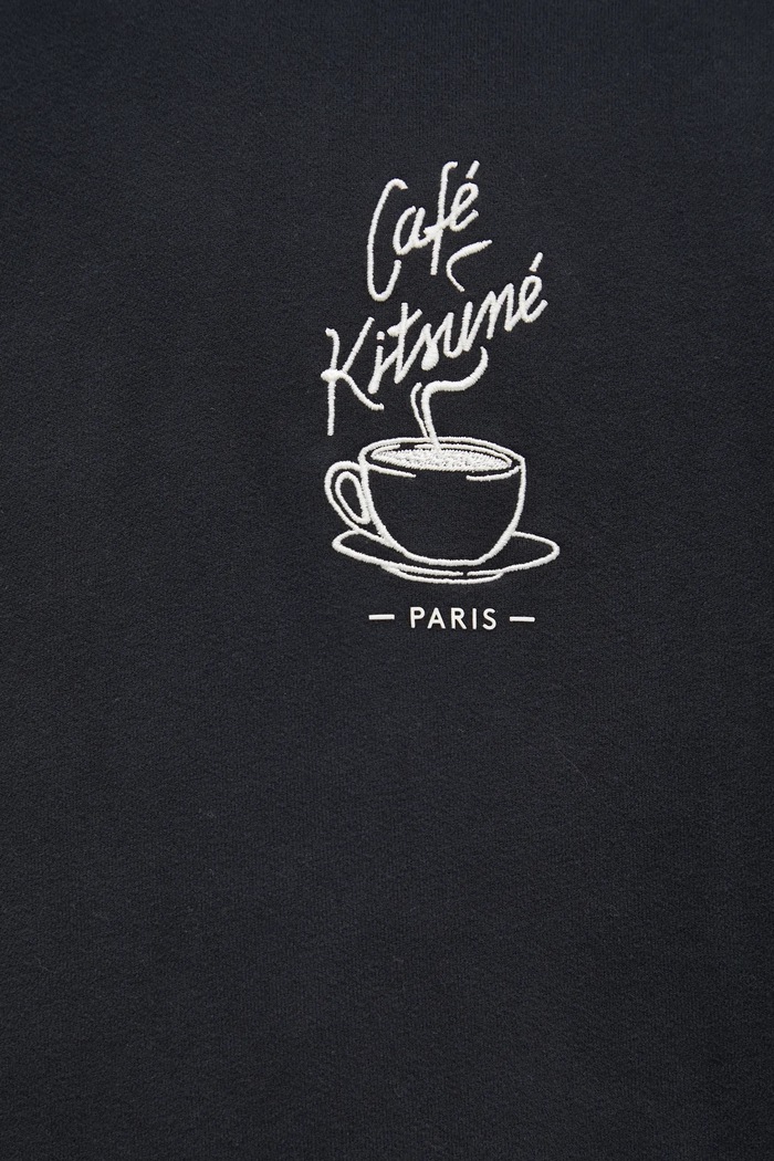 Хлопковая кофта Café Kitsuné Coffee Cup Relaxed чёрный CKMU00302KM0330