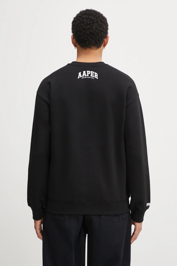 Дрехи Суичър AAPE Aaper Crew Neck AAPSWMC366XXP черен