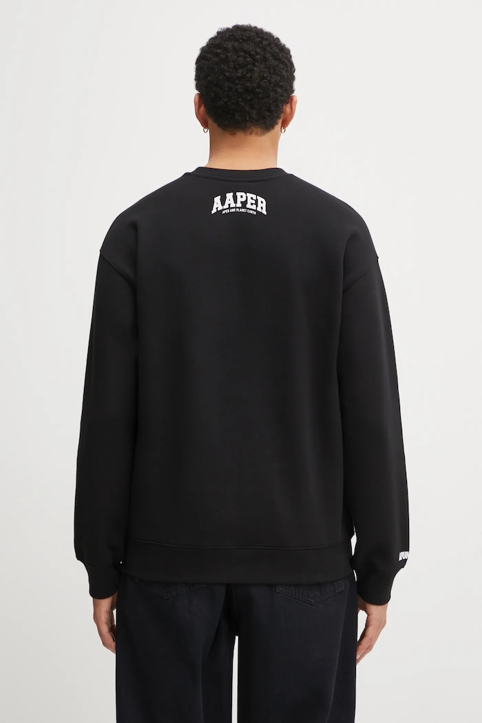Дрехи Суичър AAPE Aaper Crew Neck AAPSWMC366XXP черен